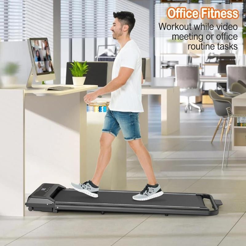 2 - In - 1 Portable Treadmill with Handle for Home & Office Use - Fitness Freak