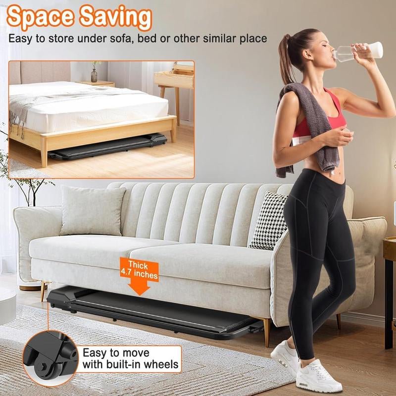 2 - In - 1 Portable Treadmill with Handle for Home & Office Use - Fitness Freak