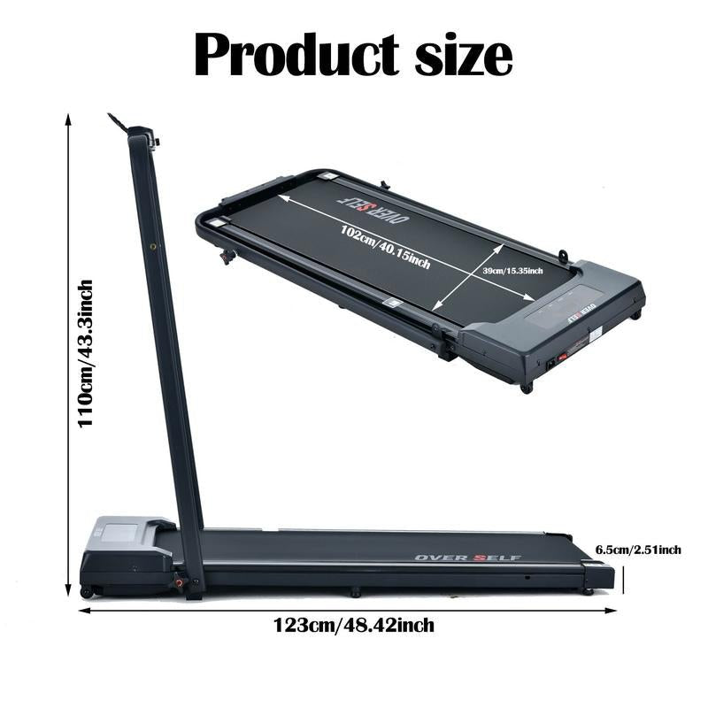 2 - In - 1 Portable Treadmill with Handle for Home & Office Use - Fitness Freak
