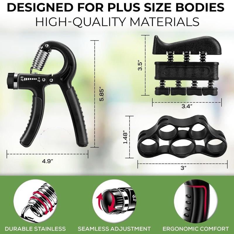 5 - Piece Hand Grip Kit for Forearm Exercises - Fitness Freak
