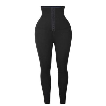 Blue Neoprene Sauna Tummy Control Leggings - Fitness Freak