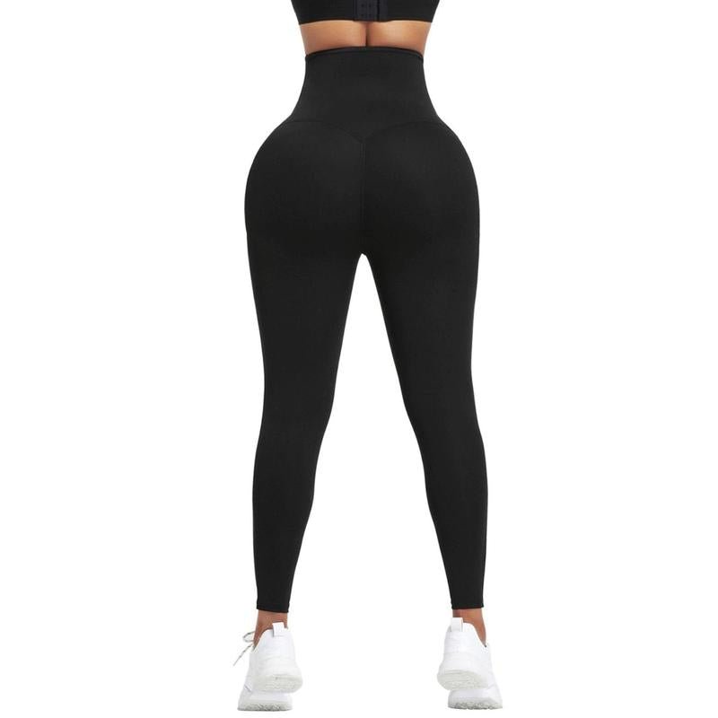 Blue Neoprene Sauna Tummy Control Leggings - Fitness Freak