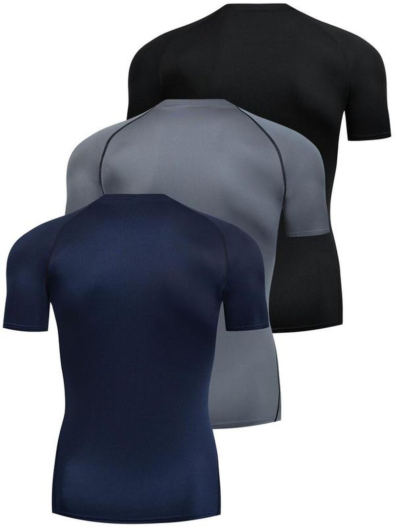 Compression Contrast Binding T-shirt - Fitness Freak