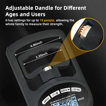 Hand Dynamometer Grip Strength Trainer - Electronic Hand Grip - Fitness Freak