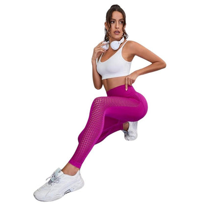High Waist Hollow Out Fitness Leggings - Fitness Freak