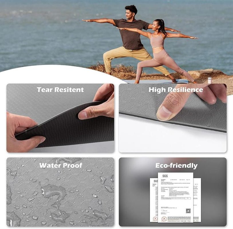 Non Slip Thick Fitness Mats with Storage Bag - Fitness Freak