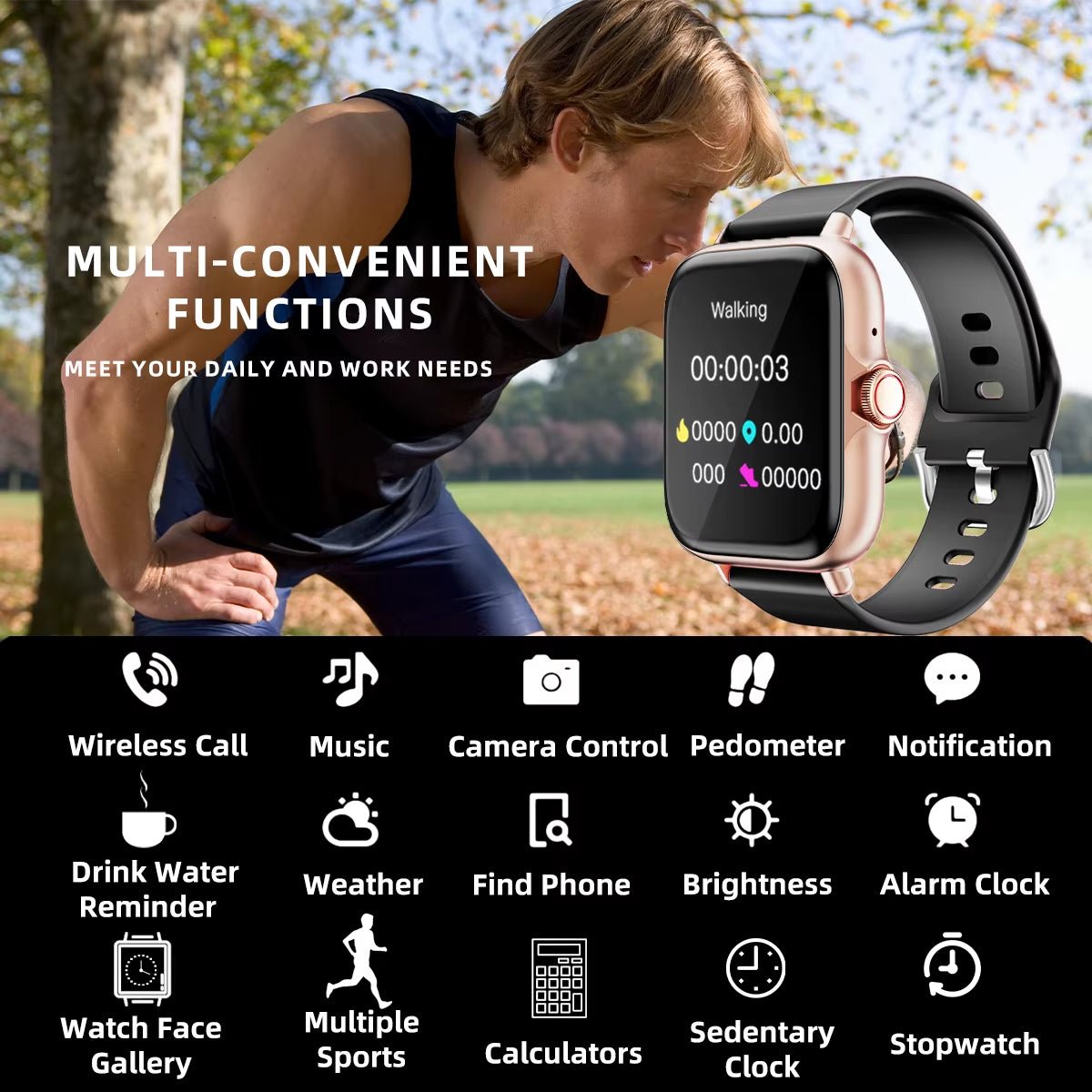 SmartSync Pro™ – Next - Gen Bluetooth Smartwatch for Daily Health &amp; Call - Fitness Freak
