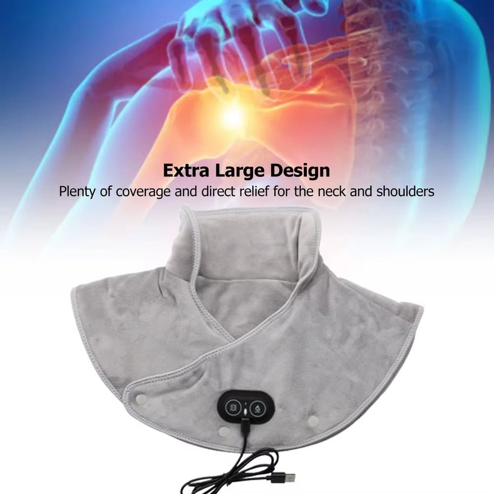 ThermaRelief™ Heated Neck & Shoulder Wrap – Soothe Tension, Melt Stress Away - Fitness Freak