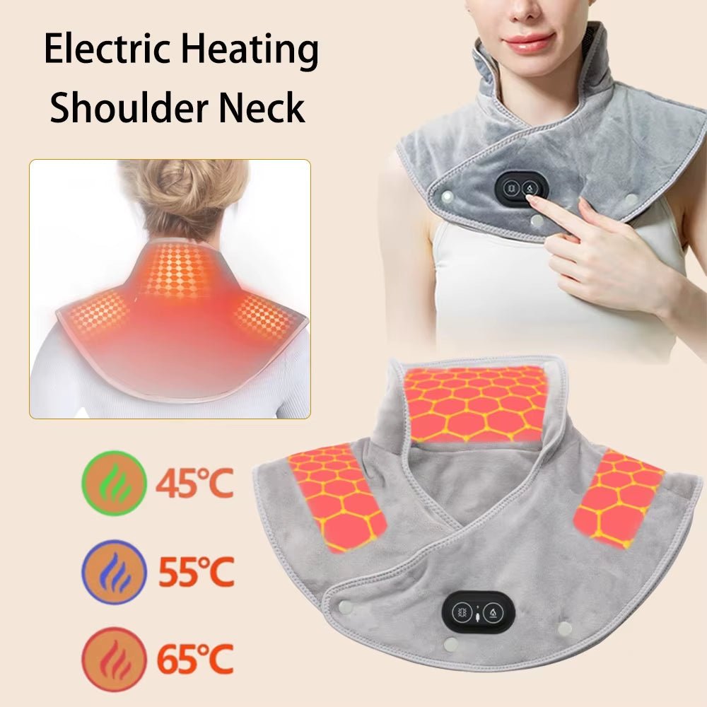 ThermaRelief™ Heated Neck & Shoulder Wrap – Soothe Tension, Melt Stress Away - Fitness Freak